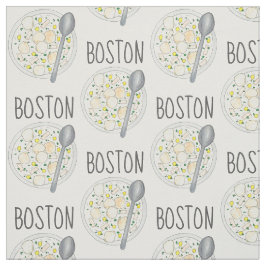 Tela BOSTON Massachusetts clam chowder Foodie Soup MAMÁ