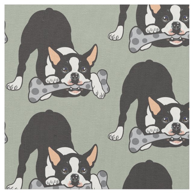 Tela Boston Terrier (De cerca)