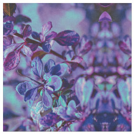 Tela Botánico Púrpura Y Azul