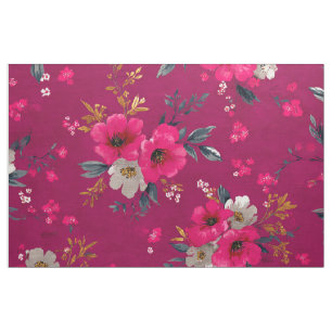 Tela Botánico Rosa Rústico Floral Boho Vintage Atractiv