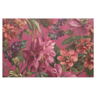 Tela Botánico Rosa Rústico Floral Boho Vintage Atractiv