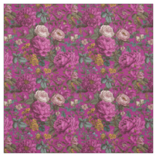 Tela Botánico Rosa Rústico Floral Boho Vintage Audaz
