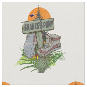 Tela Botas de senderismo viejas en pony de Shanks