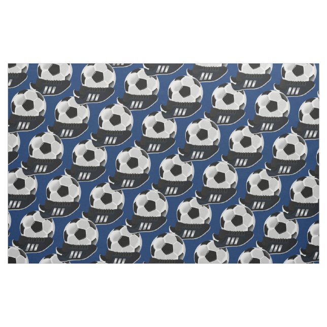 Tela Botas y bola del fútbol del fútbol de los ("Cuarto gordo" (fat quarter))
