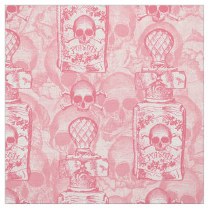 Tela Botella de veneno rosa de bonito