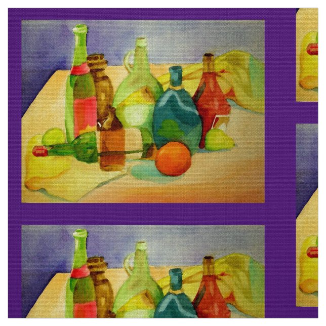 Tela Botellas de acuarela (Retal)