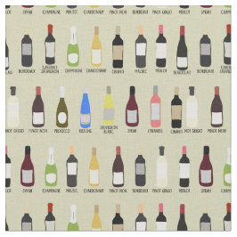 Tela Botellas de los amantes del vino con nombres paten