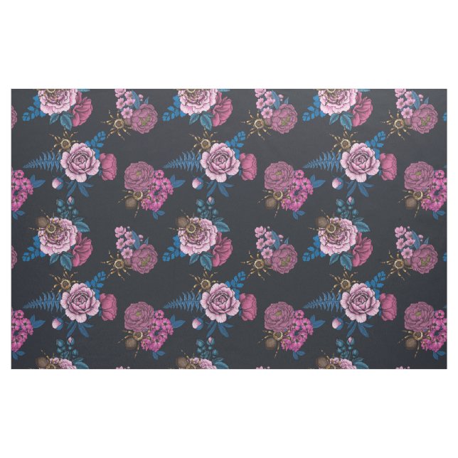 Tela Bouquets y tarántula 2 ("Cuarto gordo" (fat quarter))