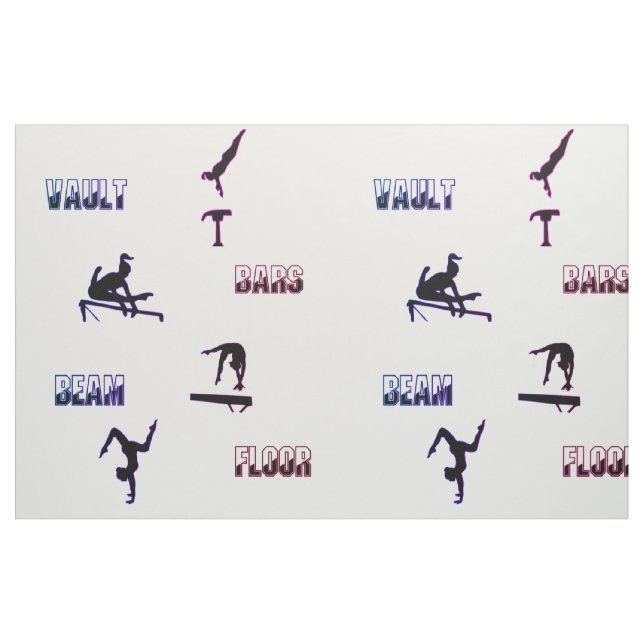 Tela Bóveda de gimnasia, bares, vigas, piso ("Cuarto gordo" (fat quarter))