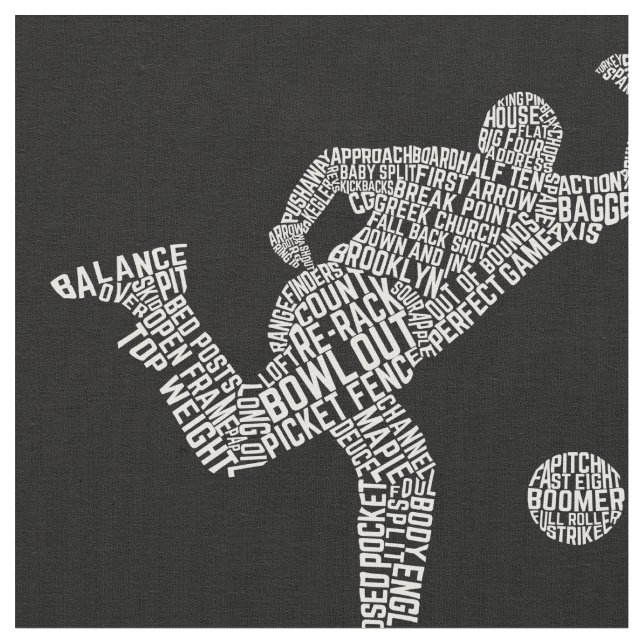 Tela Bowler Word Art, Bowler Wordle (De cerca)