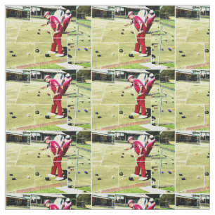 Tela Bowlers De Césped Abstracto Jugando Bolas De Cés