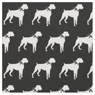 Tela Boxer Dog Silhouette Mascota