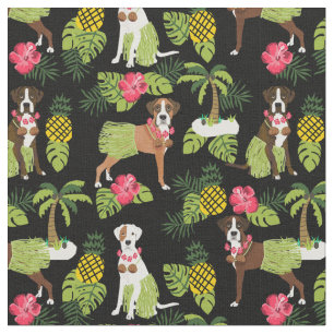 Tela Boxer Perro hula tropical negro