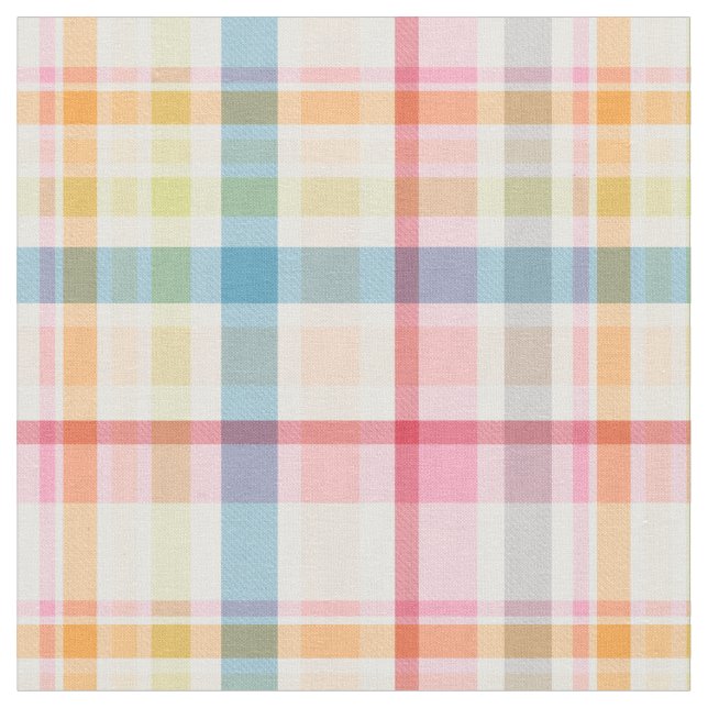 Tela Bright Pastel plaid multicolour clan tartan (De cerca)