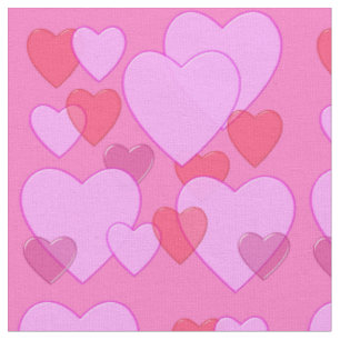 Tela Brillante corazón San Valentín fondo rosa
