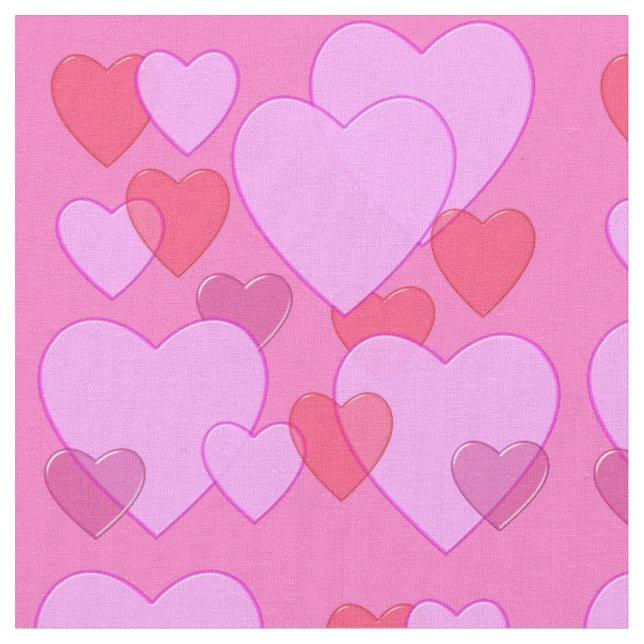 Tela Brillante corazón San Valentín fondo rosa (De cerca)