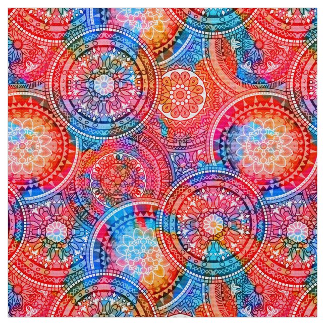 Tela Brillante patrón bohemio de Moda hippie (Retal)