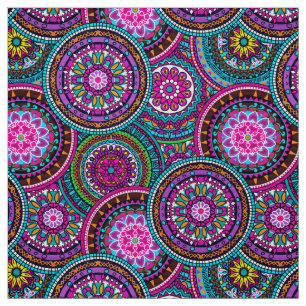 Tela Brillante patrón bohemio de Moda hippie