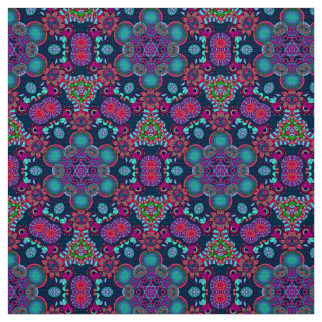 Tela Brillante patrón bohemio de Moda hippie (Retal)