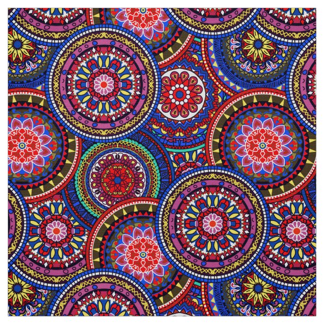 Tela Brillante patrón bohemio de Moda hippie (Retal)