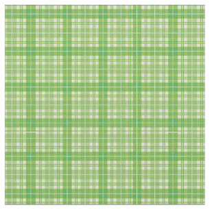 Tela Brillante Verde Gingham Plaid Tartán