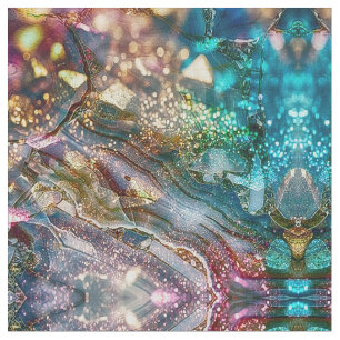 Tela Brillo abstracto y mármol rosa y azul
