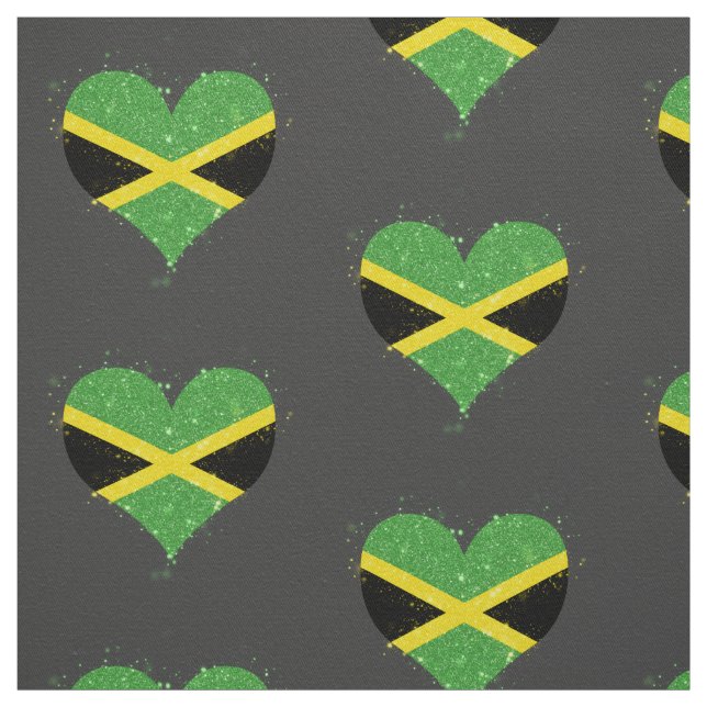Tela Brillo de la bandera de Jamaica hermoso (Retal)