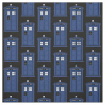 Tela británica azul de la caja de policía para el