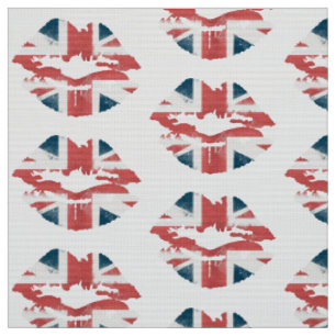 Tela británica de los labios de la bandera