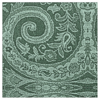 TELA BROCADE DE FLORES VERDES