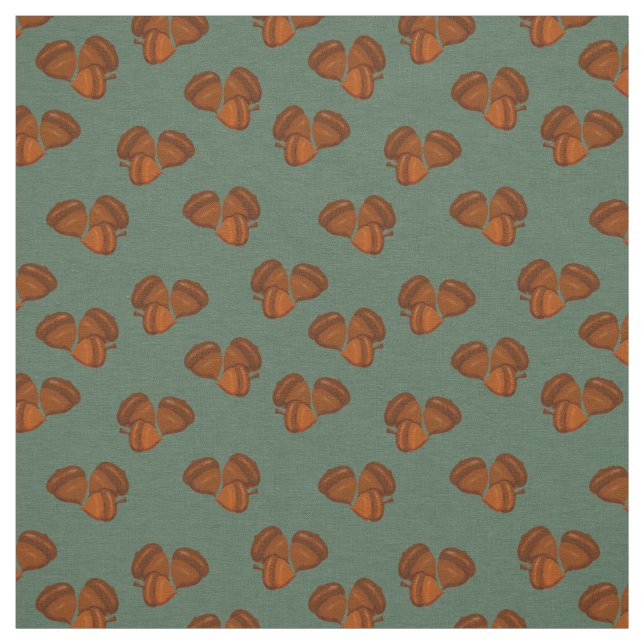 Tela Brown Acorns Prim Fabric (Retal)