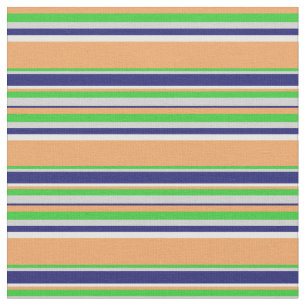 Tela Brown, Lime Green, Gray, Midnight Blue & White