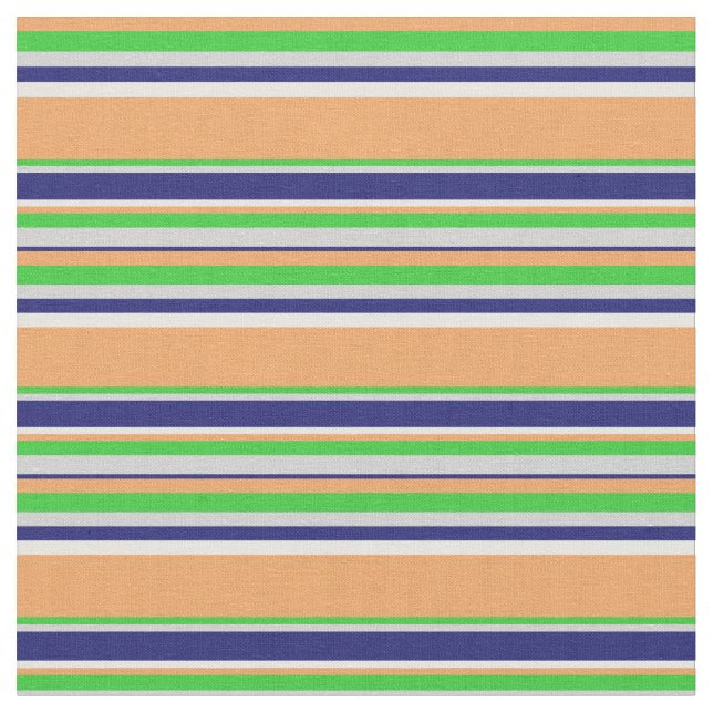 Tela Brown, Lime Green, Gray, Midnight Blue & White (De cerca)