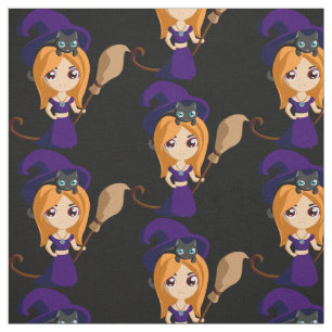 Tela Bruja suave en Halloween Gorra morado