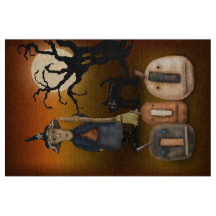 Tela Bruja y Calabazas Prim Halloween Fat Quarter