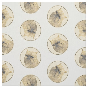 Tela Bruselas Griffon Pintura Rough Cute Dog Art