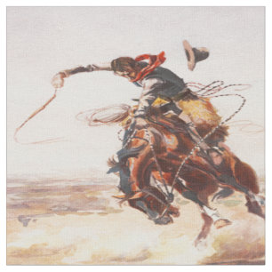 Tela Bucking del caballo del vaquero occidental