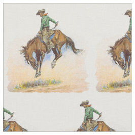 Tela Bucking del caballo del vaquero occidental