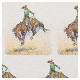 Tela Bucking del caballo del vaquero occidental