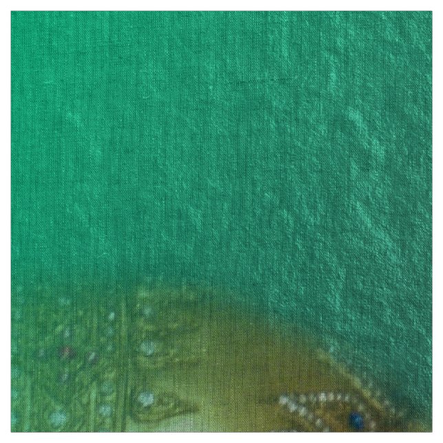 Tela Buda dorado en menta (Retal)