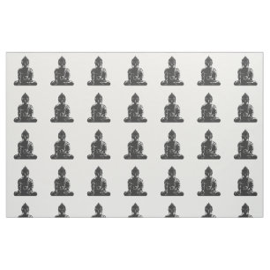 Tela Buda, negro sobre blanco, budismo, paz, zen, yoga,