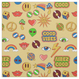 Tela buenas vibras alien groovy arte pop 1970s