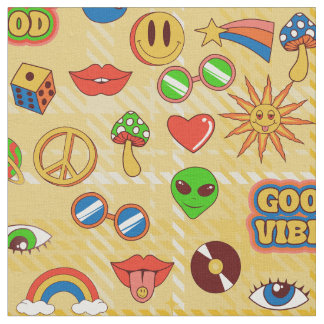Tela buenas vibras alien groovy arte pop años 70 cuadro