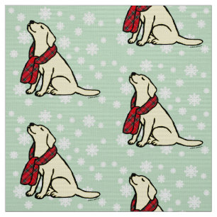 Tela Bufanda amarilla del tartán de Labrador