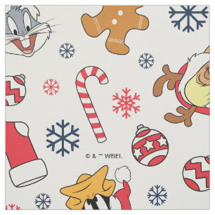 Tela BUGS BUNNY™, DAFFY DUCK™ y Patrón Navideño de Lola