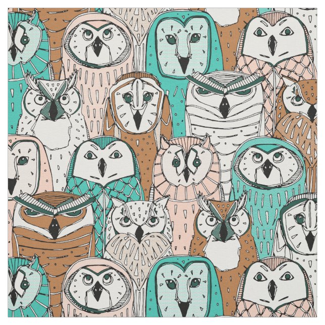 Tela búhos limitados (Retal)