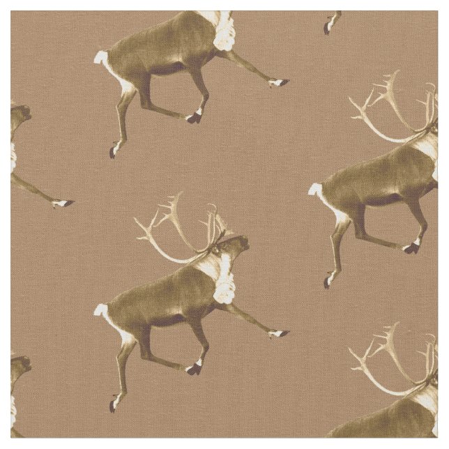 Tela Bull Caribou - Sepia (De cerca)