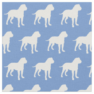 Tela Bull Mastiff Dog Silhouette Bullmastiff Light Blue