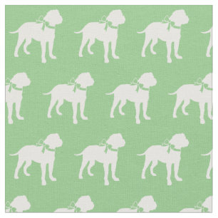 Tela Bull Mastiff Dog Silhouette Bullmastiff Sage Green
