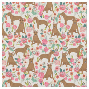 Tela Bull Terrier perro vintage crema
